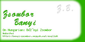zsombor banyi business card
